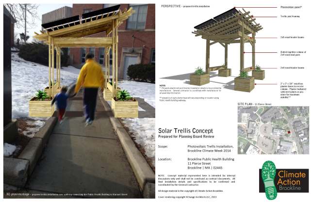 "Solar Arbor" Concept, prepared by XChange Architects LLC for the 2014 Brookline Climate Week